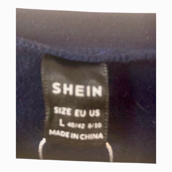 Sporty Varsity Crop Top | navy Long Sleeve | Size L New football tailgate y2k - Picture 3 of 7